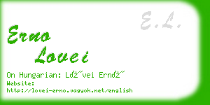 erno lovei business card